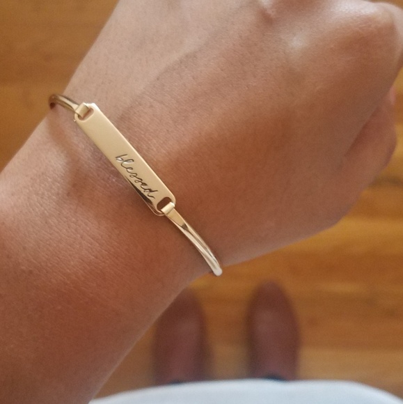 Jewelry - BLESSED GOLD HINGE BRACELET